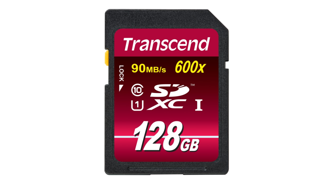 Transcend 128 GB SDXC SD Card, Class 10, UHS-1 U1