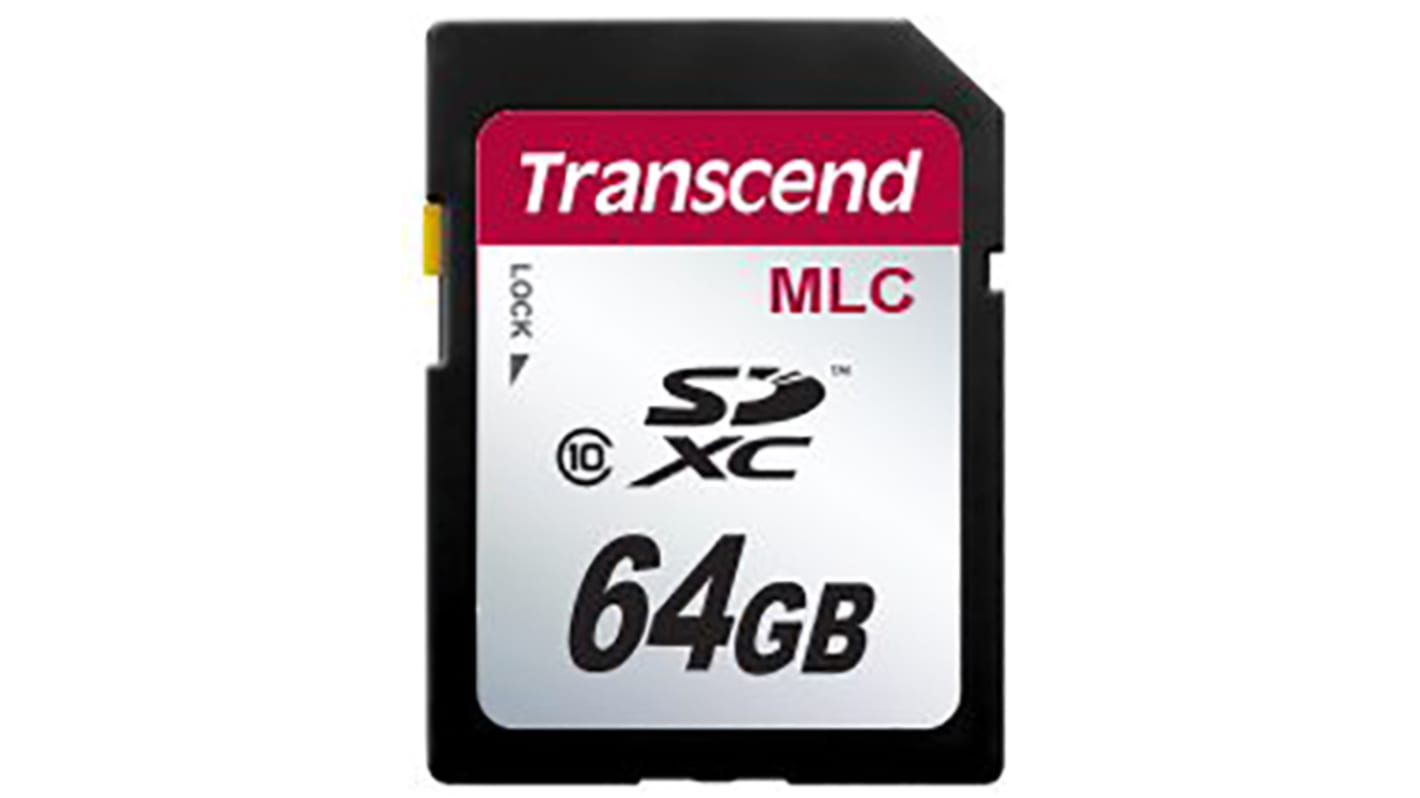 Transcend SDXC SD-Karte 64 GB Class 10 Industrieausführung, MLC