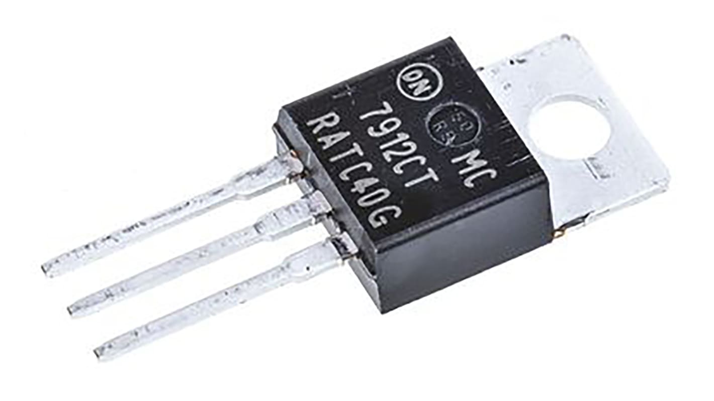 onsemi MC7912CTG, 1 Linear Voltage, Voltage Regulator 1A, -12 V 3-Pin, TO-220