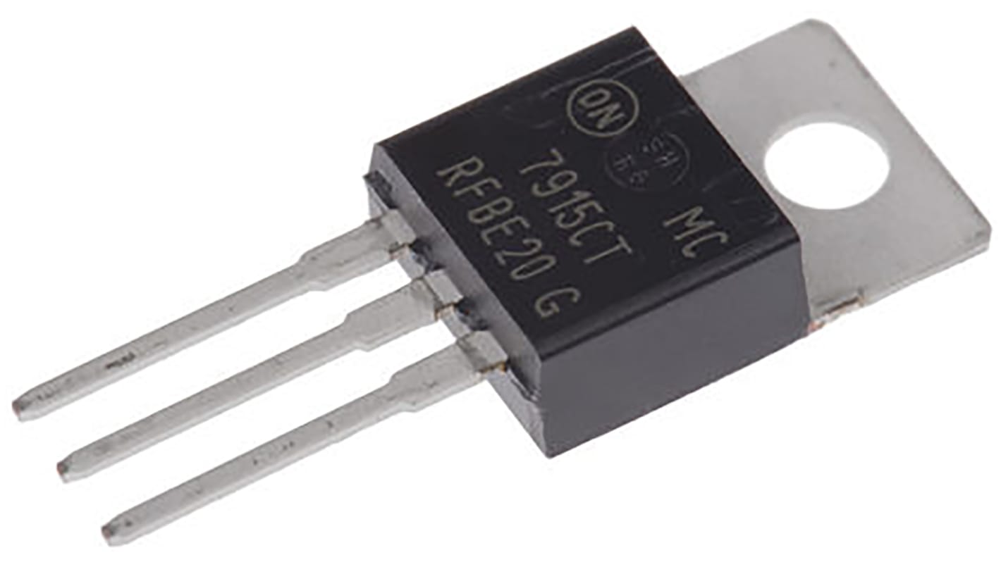 Regulator napięcia -15 V TO-220 Otwór przezierny wyjścia: 1 Stałe MC7915CTG