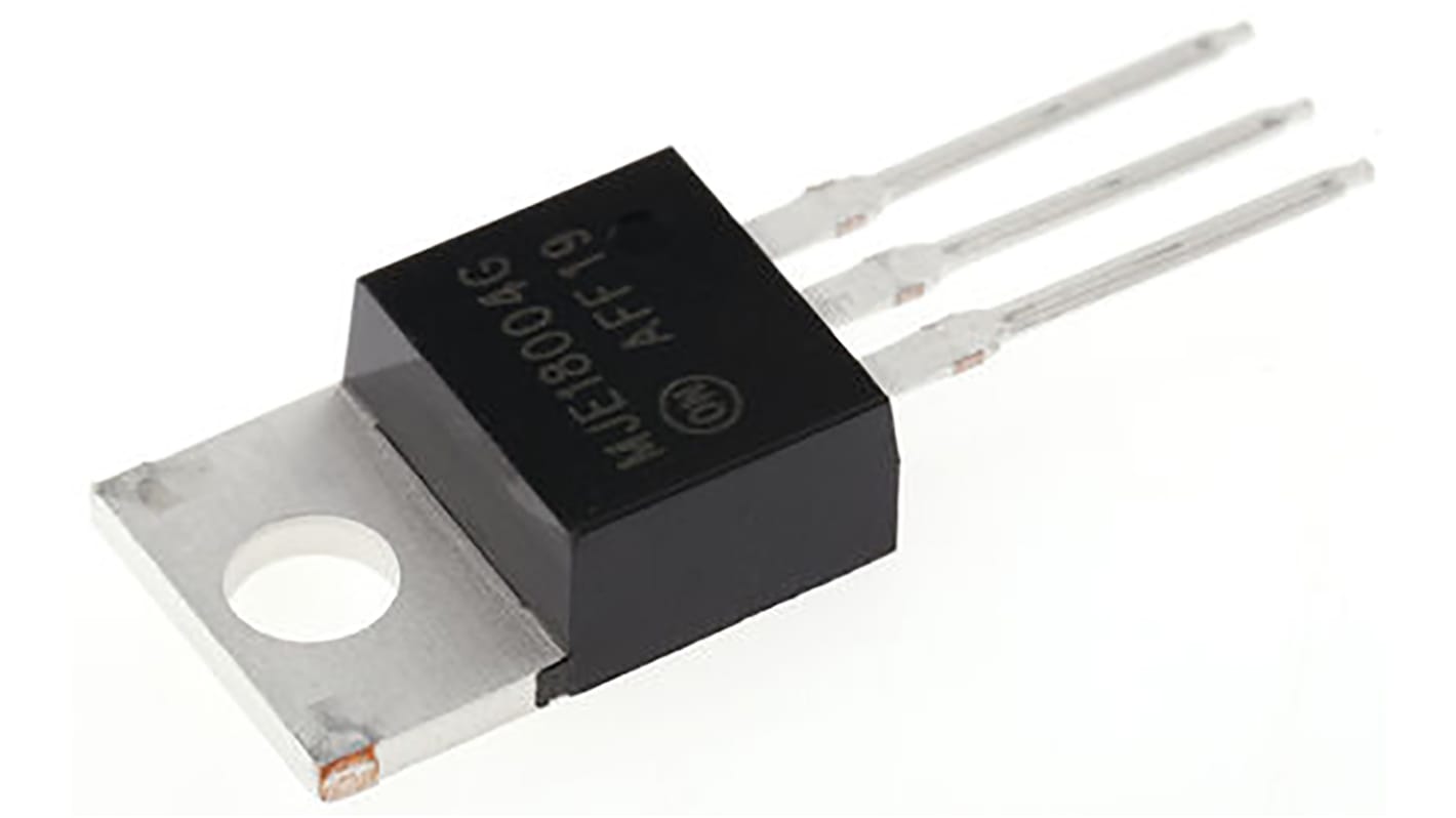 onsemi MJE18004G NPN Transistor, 5 A, 450 V, 3-Pin TO-220AB