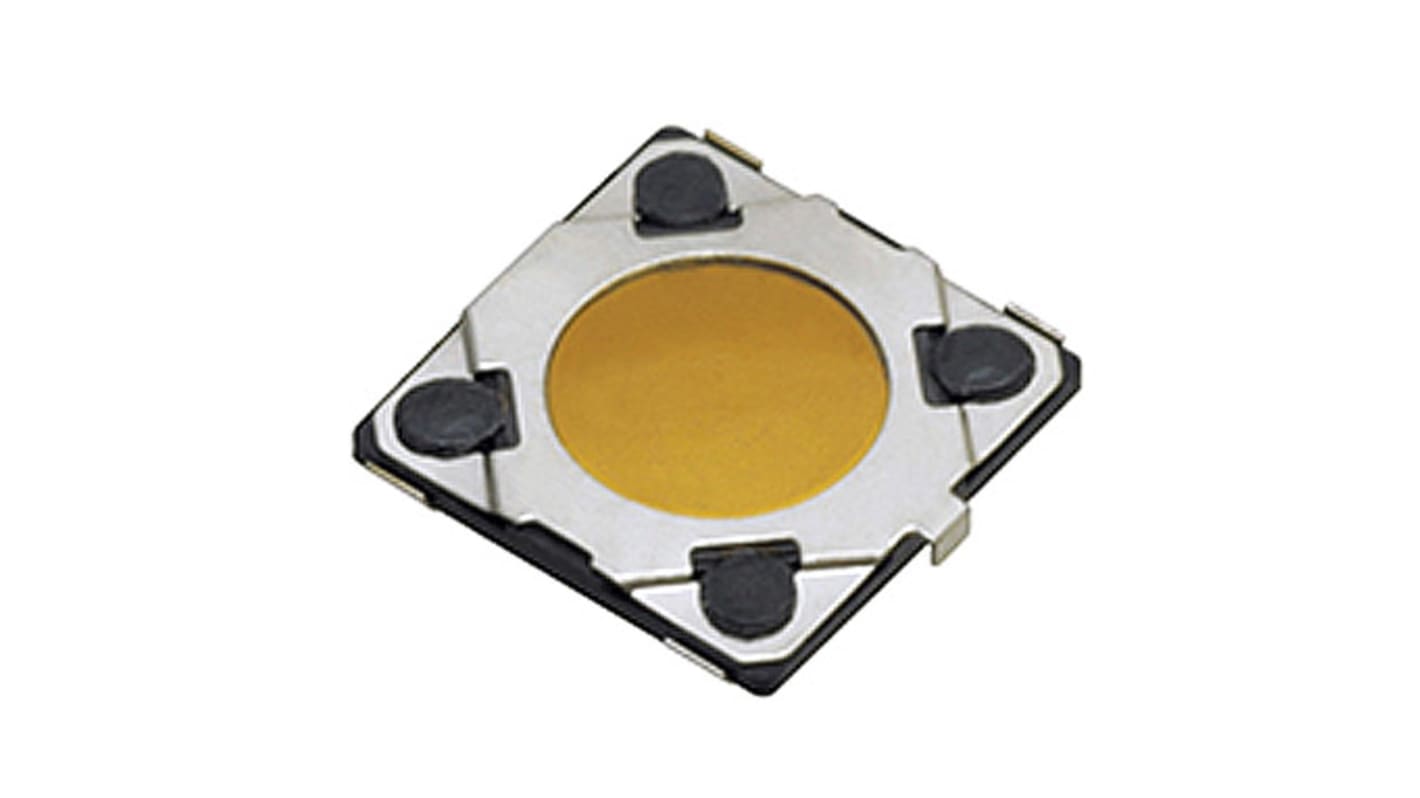 IP67 Black Push Plate Tactile Switch, SPST 20 mA @ 15 V dc 4.3mm Surface Mount