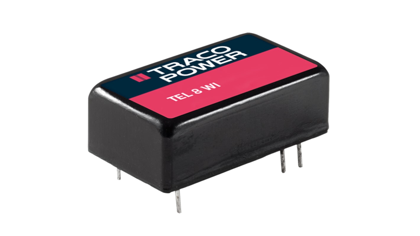 TRACOPOWER TEL 8WI DC-DC Converter, 5V dc/ 1.6A Output, 9 → 36 V dc Input, 8W, Through Hole, +80°C Max Temp