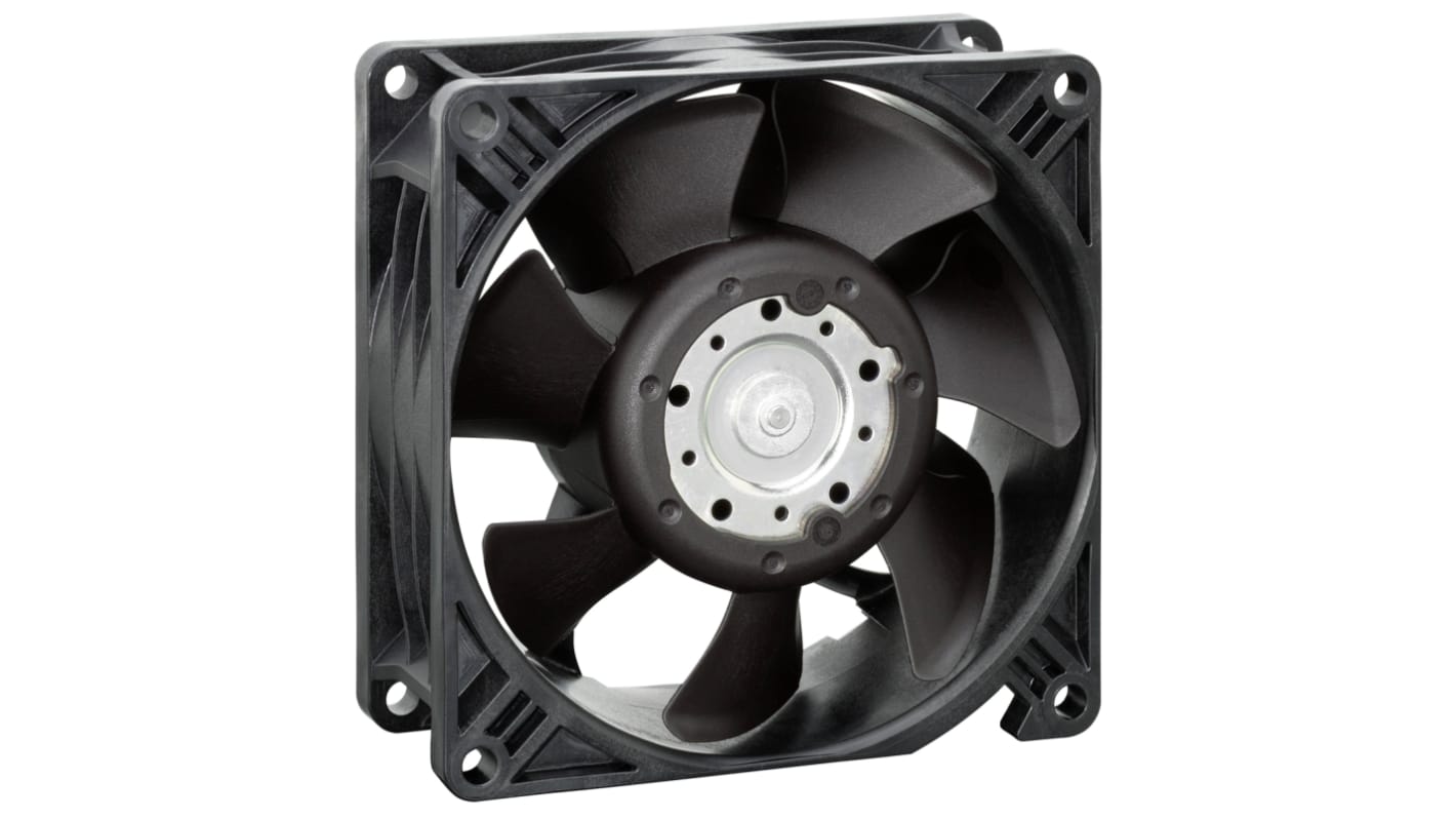 Axiální ventilátor, řada: 3250 J - S-Panther DC, 92 x 92 x 38mm, průtok vzduchu: 140m³/h 3W 12 V DC