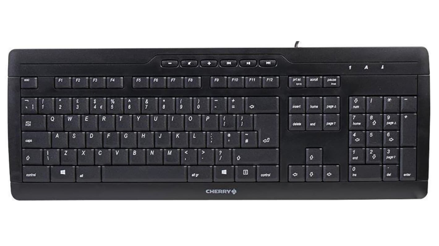 Cherry Wired USB Keyboard, QWERTY (UK), Black