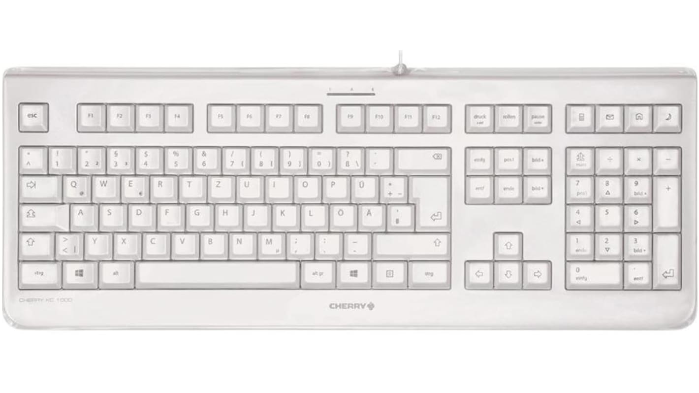 Klávesnice, Kabelová, Šedá, USB AZERTY normální klávesy 105 x 20mm x 458mm Cherry