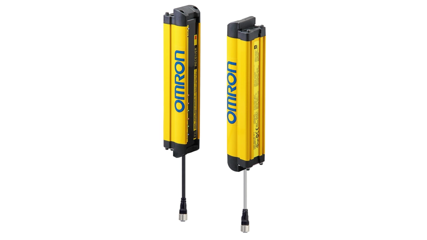 Omron fényfüggöny F3SG-2RE0320P14, adó és vevő, 31 fénysugár, 24 V DC, 4 érintkezős M12 csatlakozó c 2, 35x35x320 mm,