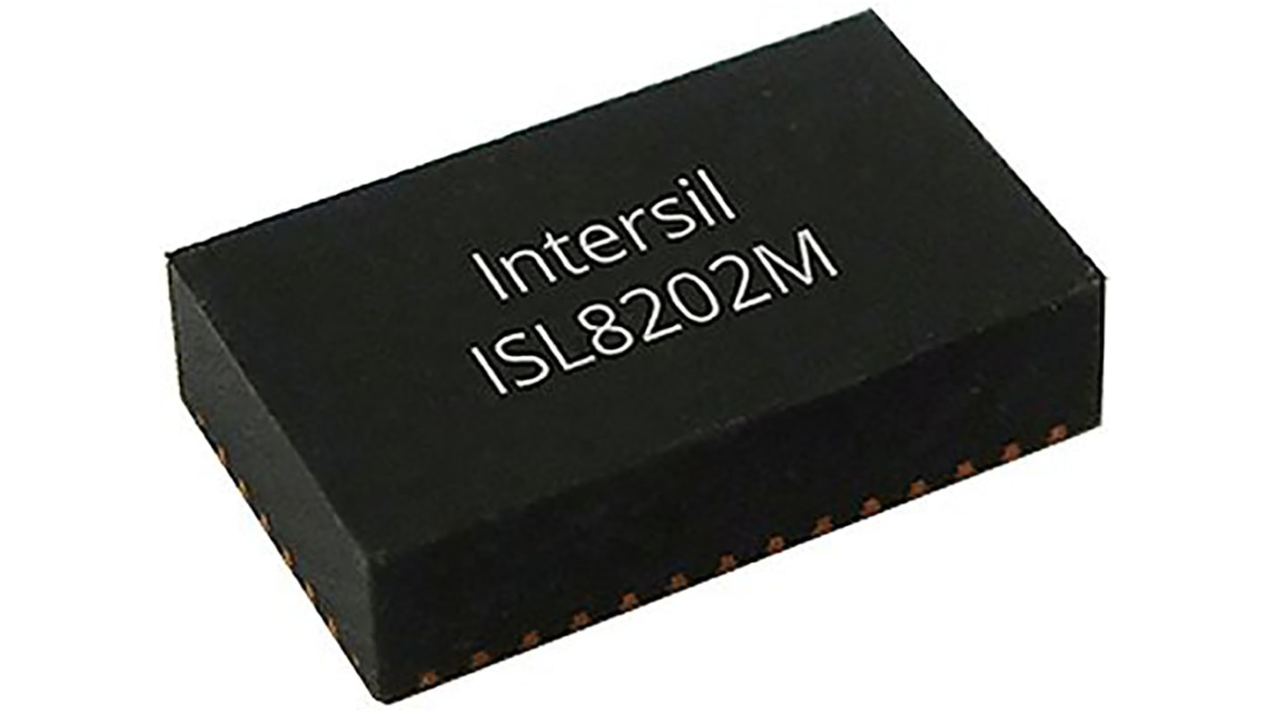 Intersil ISL8202MIRZ-T7A, 1-Channel, Step Down DC-DC Power Supply Module, Adjustable, 0A 22-Pin, QFN