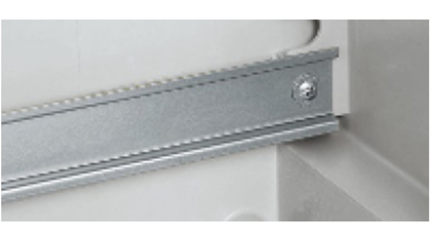 Carril DIN Sin perforar de Acero Schneider Electric, dim. 310mm x 35mm x 7mm, rail simétrico