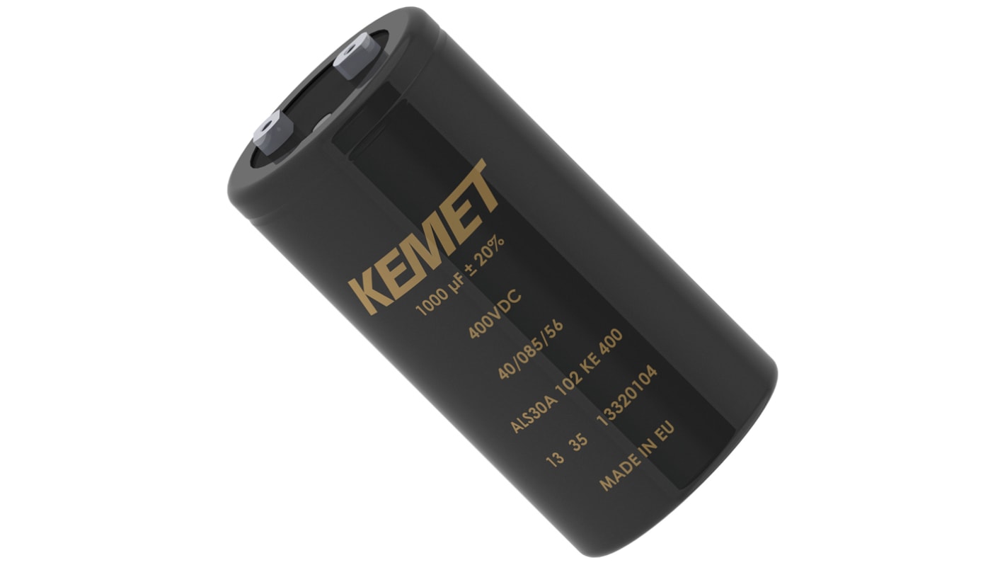 KEMET ALS30, Schraub Aluminium-Elektrolyt Kondensator 4700μF ±20% / 450V dc, Ø 77mm x 146mm, +85°C