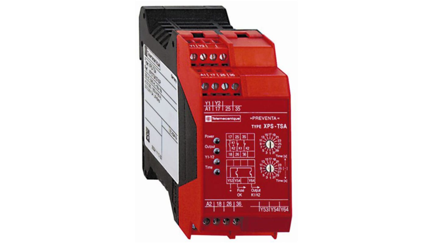 Schneider Electric XPS TS Sicherheitsrelais, 24V ac/dc Sicherheitsschalter/Verriegelung, 3 ISO 13849-1, Manuell 2 SIL