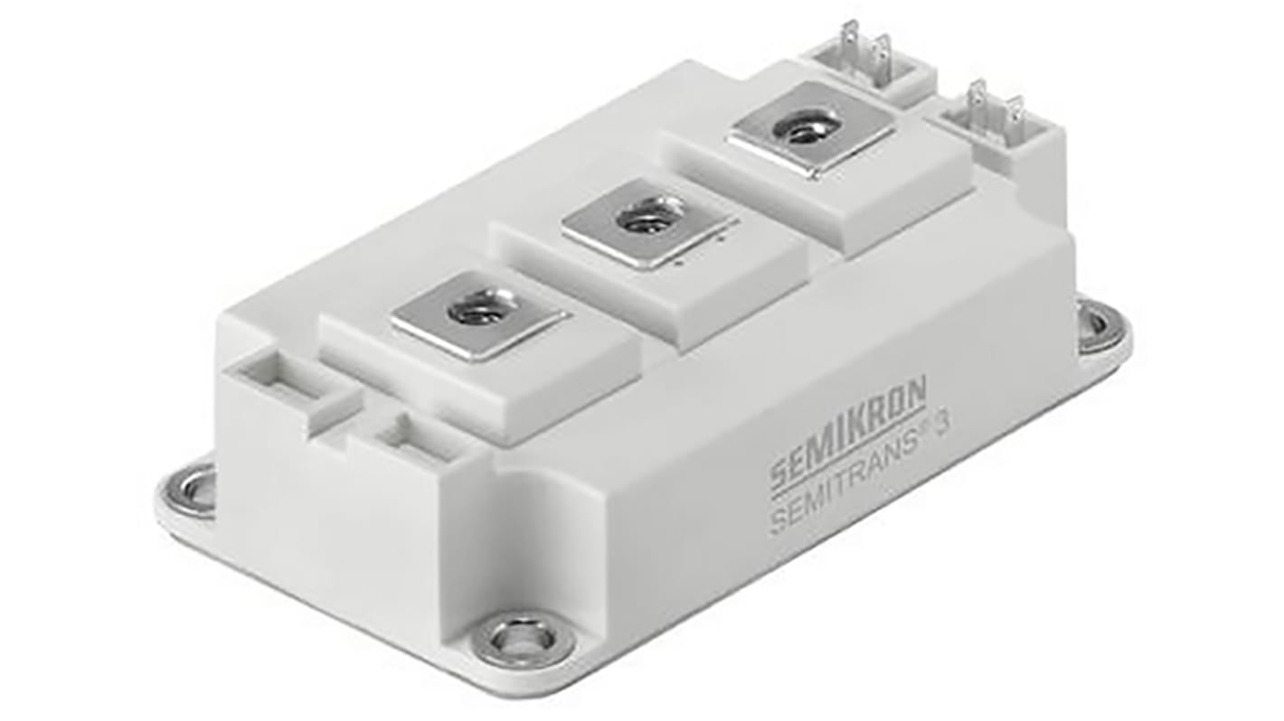 Semikron SKM400GB125D IGBT-modul N-csatornás, 400 A, 1200 V, 12kHz, 7-tüskés, SEMITRANS3 2 Félhíd