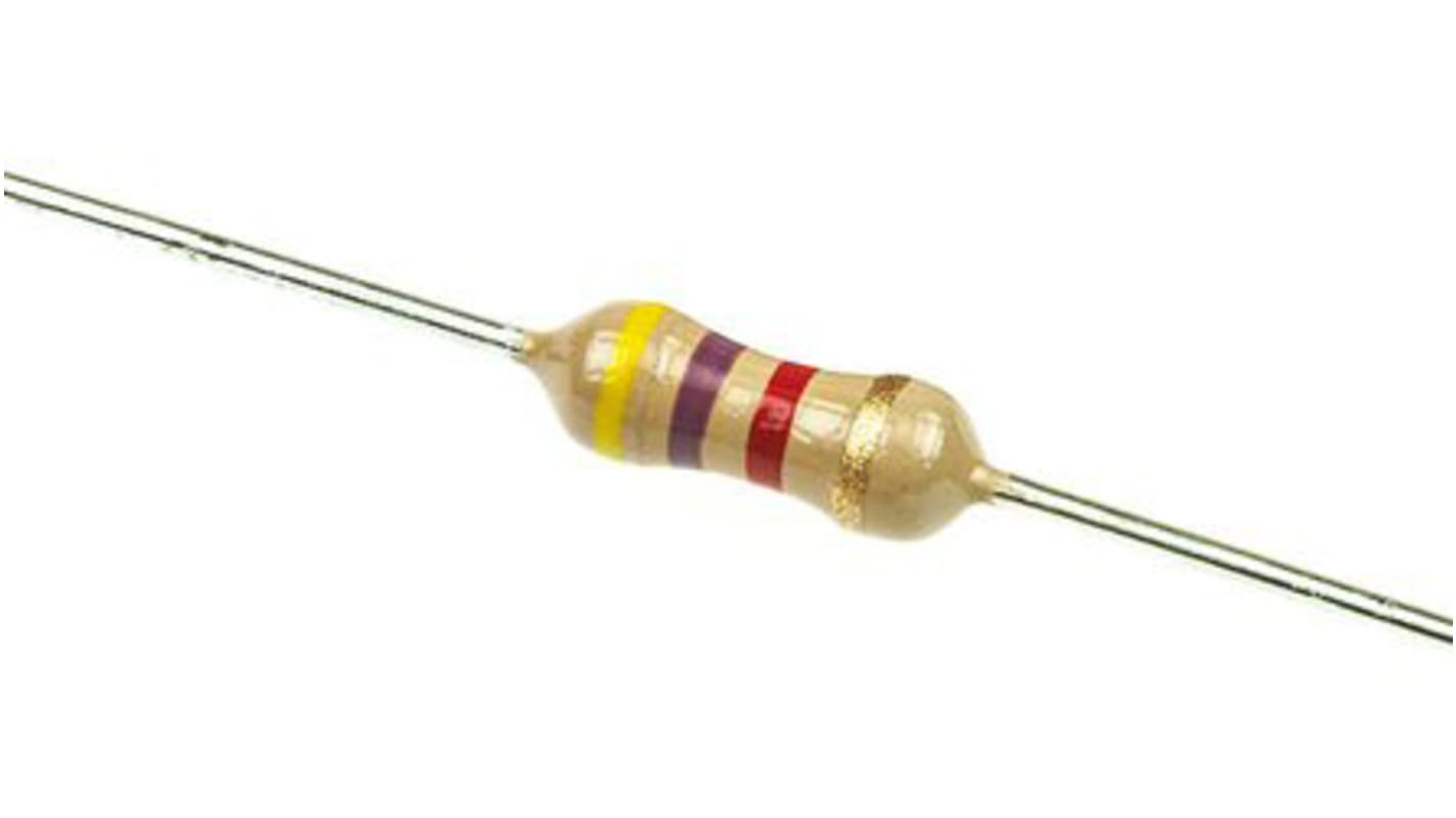 TE Connectivity 4.7kΩ Carbon Film Resistor 0.33W ±5% CFR25J4K7