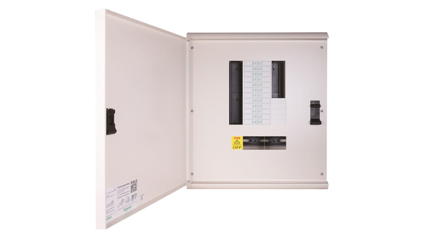 Schneider Electric Acti 9 1, 3 Phase Distribution Board, 18 Way, 250 A