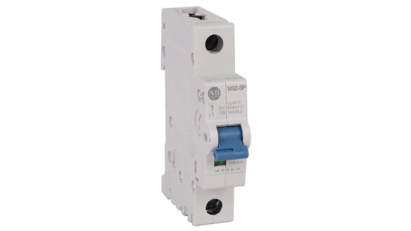 Allen Bradley 1492 1492-SPM MCB Mini Circuit Breaker, 1P, 3A Curve B, 277V AC, 48V DC, 15 kA Breaking Capacity