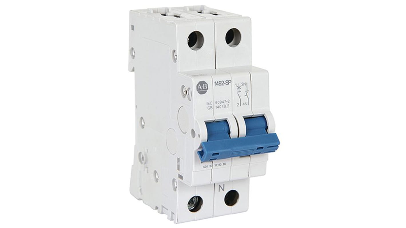 Allen Bradley 1492-SPM MCB Leitungsschutzschalter Typ B, 2-polig 6A 277V, Abschaltvermögen 10 kA 1492