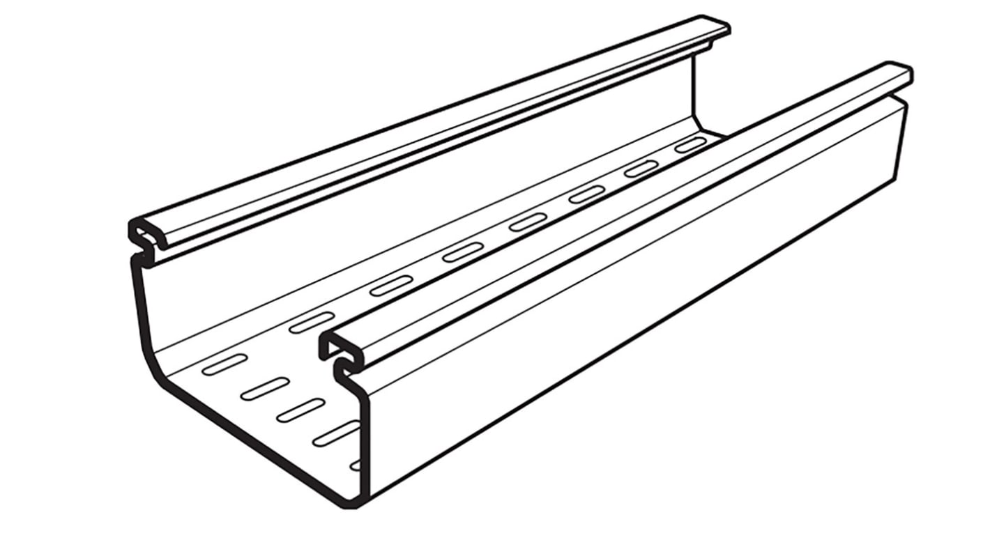 Bandeja portacables Cablofil International de PVC, dim. 3m x 150 mm x 50mm