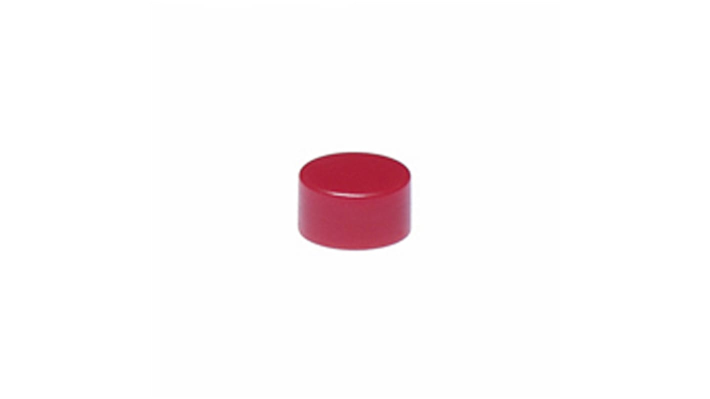 NKK Switches Red Push Button Cap for Use with AB Series, BB Series, FB, M2B Series, MB24 Series, 7.5 (Dia.) x 4mm