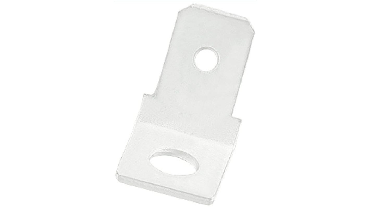 RS PRO Uninsulated Male Spade Connector, PCB Tab, 6.35 x 0.5mm Tab Size