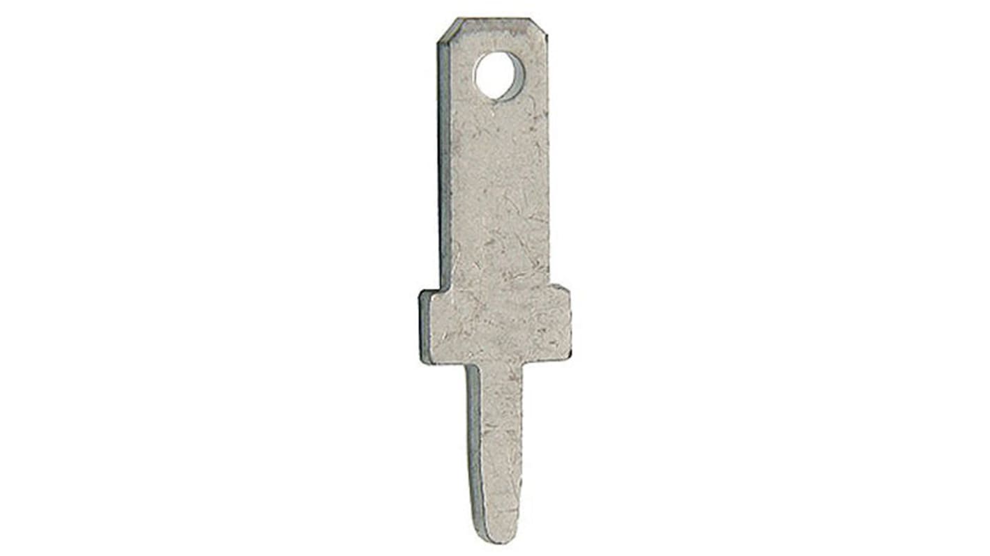 RS PRO Uninsulated Male Spade Connector, PCB Tab, 2.8 x 0.8mm Tab Size