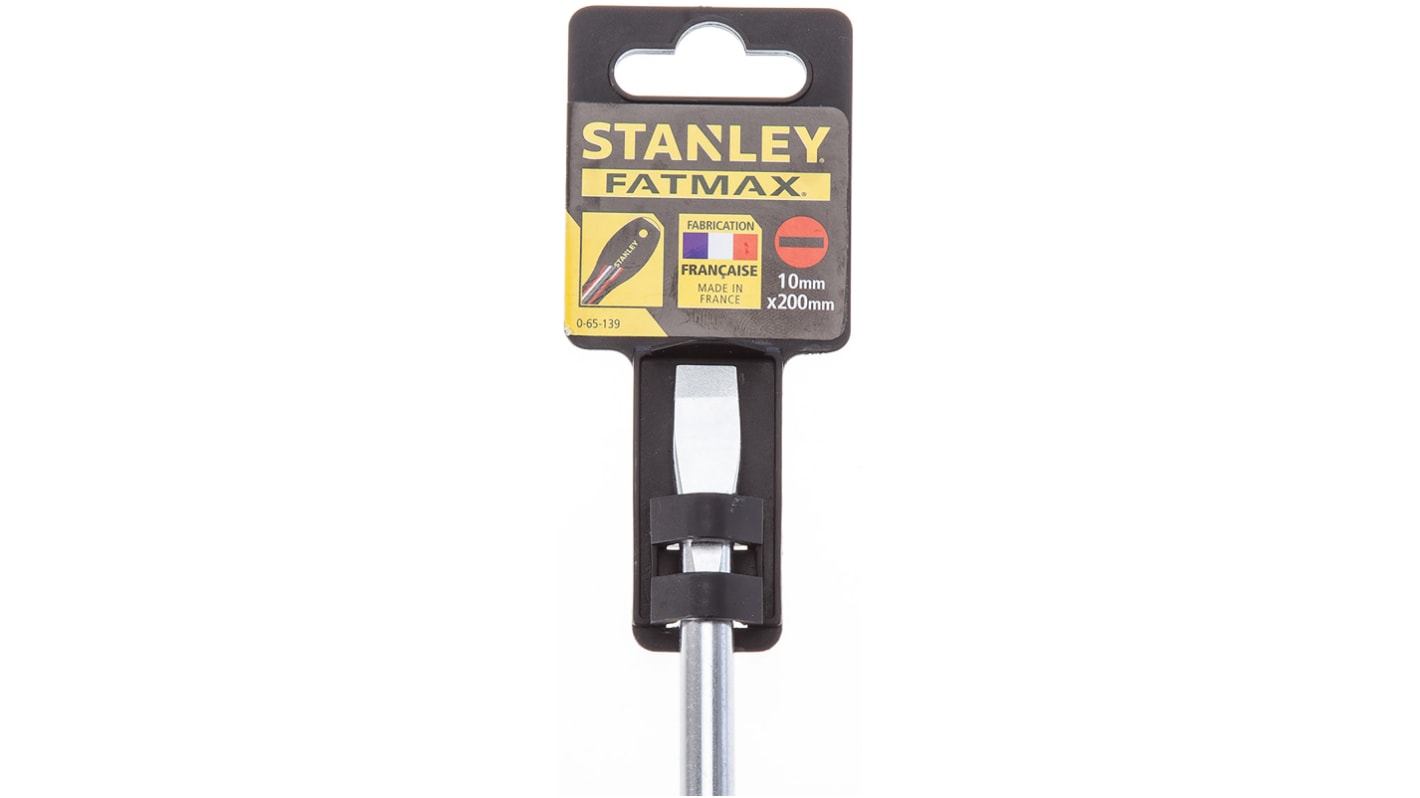 Stanley Slotted Screwdriver, 10 mm Tip, 200 mm Blade