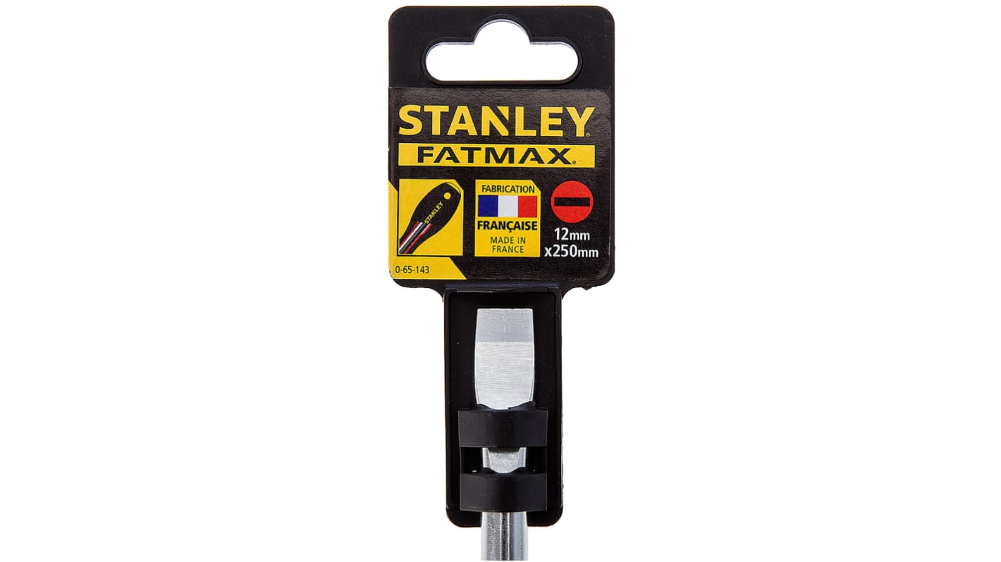 Destornillador estándar Stanley, tipo Destornillador estándar, punta plana 12 m, hoja de 250 mm