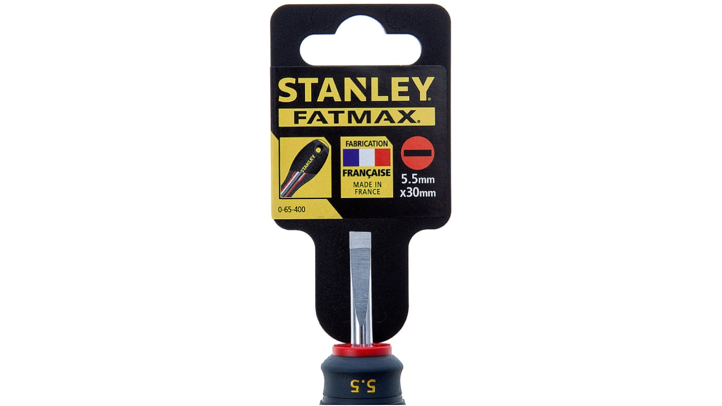 Stanley スクリュードライバ, フラット, チップサイズ：5.5 mm, 0-65-400