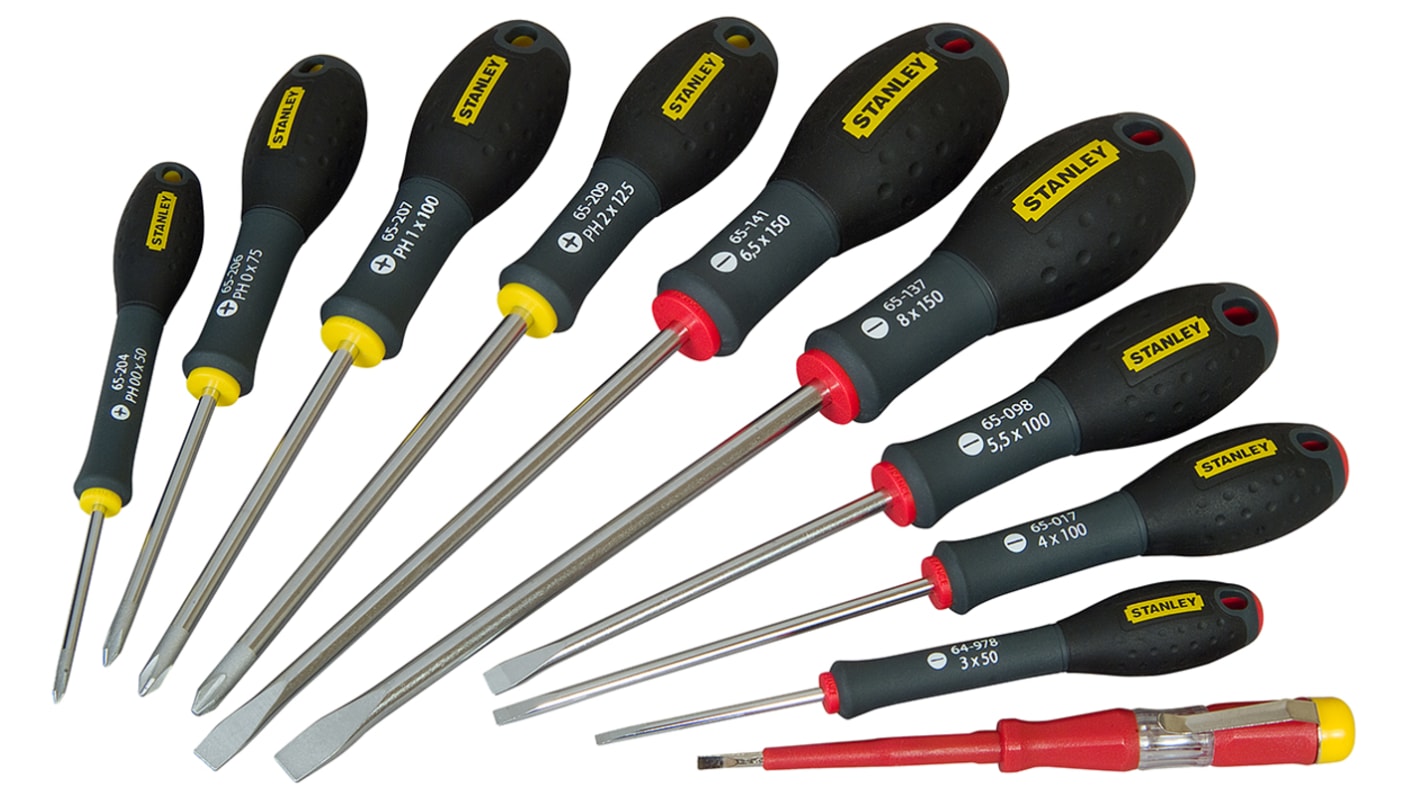 Stanley 0-65-439 Phillips, Slotted Screwdriver Set, 10-Piece