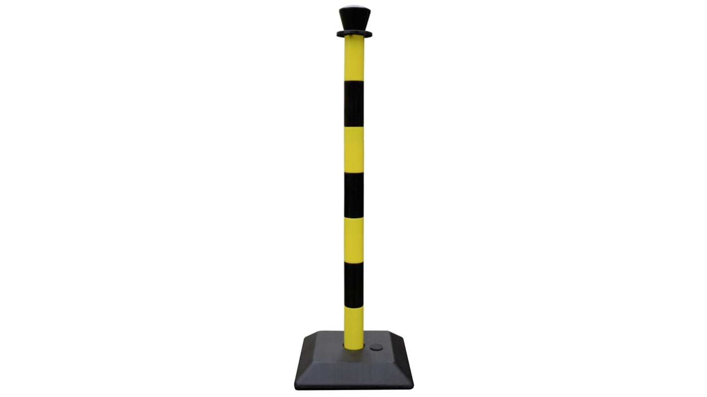 RS PRO Black & Yellow ABS Barrier Post