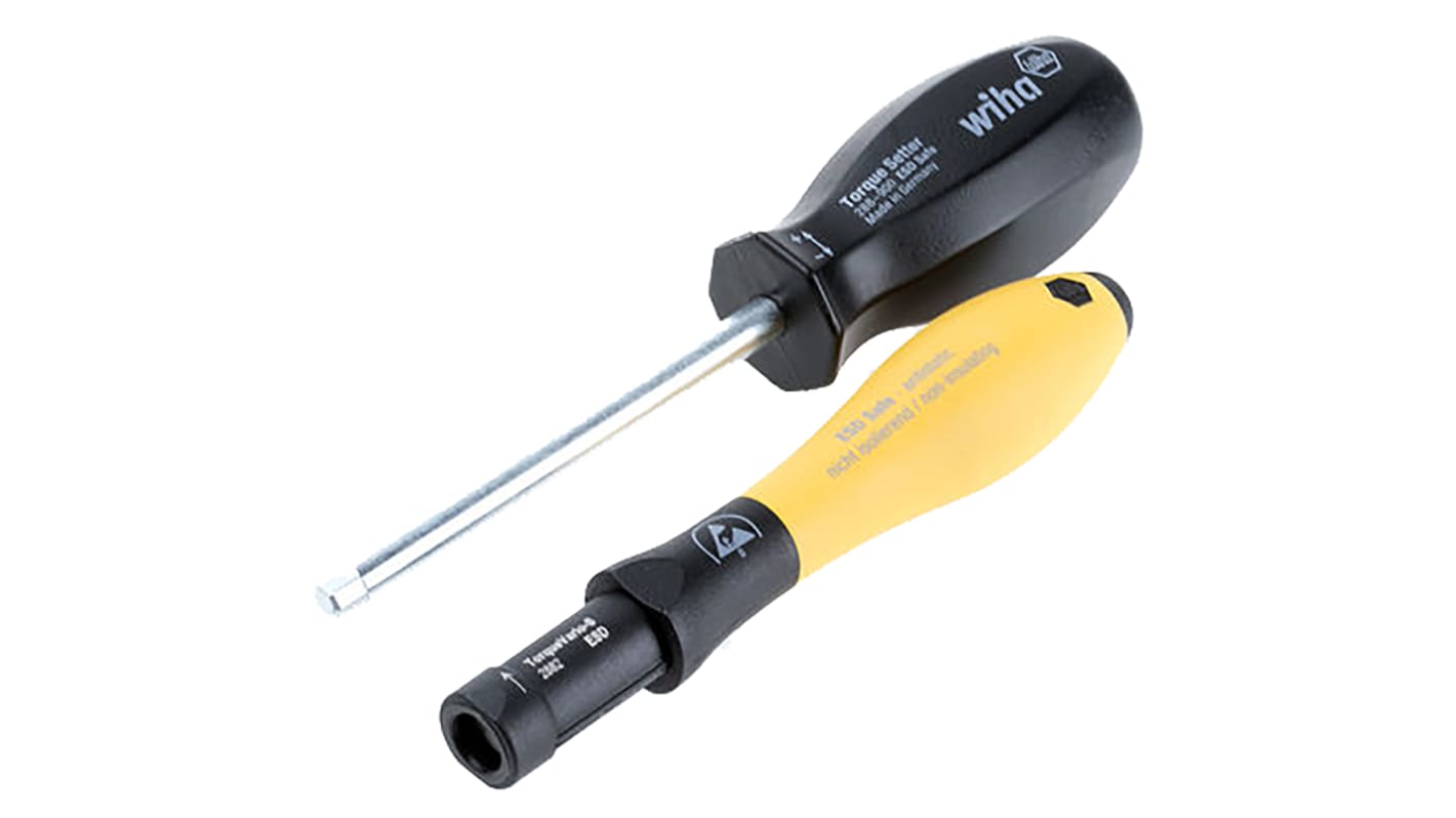 Destornillador dinamométrico Wiha Tools, calibrado RS, de 0.4 → 1.0Nm, tamaño 4 mm, Fijo