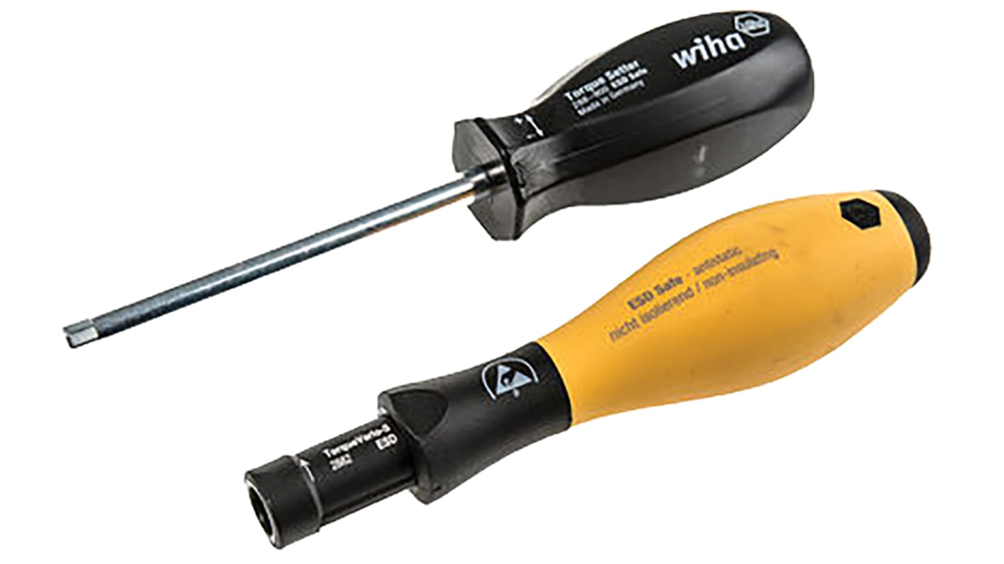 Wiha Tools Adjustable Hex Torque Screwdriver, 0.5 → 2.0Nm, 4 mm Drive, ESD Safe, ±6 % Accuracy - RS Calibrated