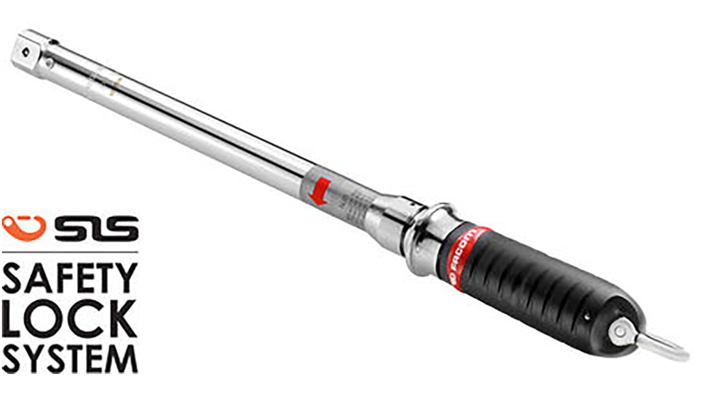 Facom Click Torque Wrench, 70 → 350Nm, Round Drive, 14 x 18mm Insert - RS Calibrated