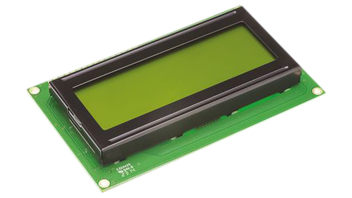 Fordata FC Alphanumerische LCD-Anzeige, Alphanumerisch Vierzeilig, 20 Zeichen, Hintergrund Gelbgrün reflektiv