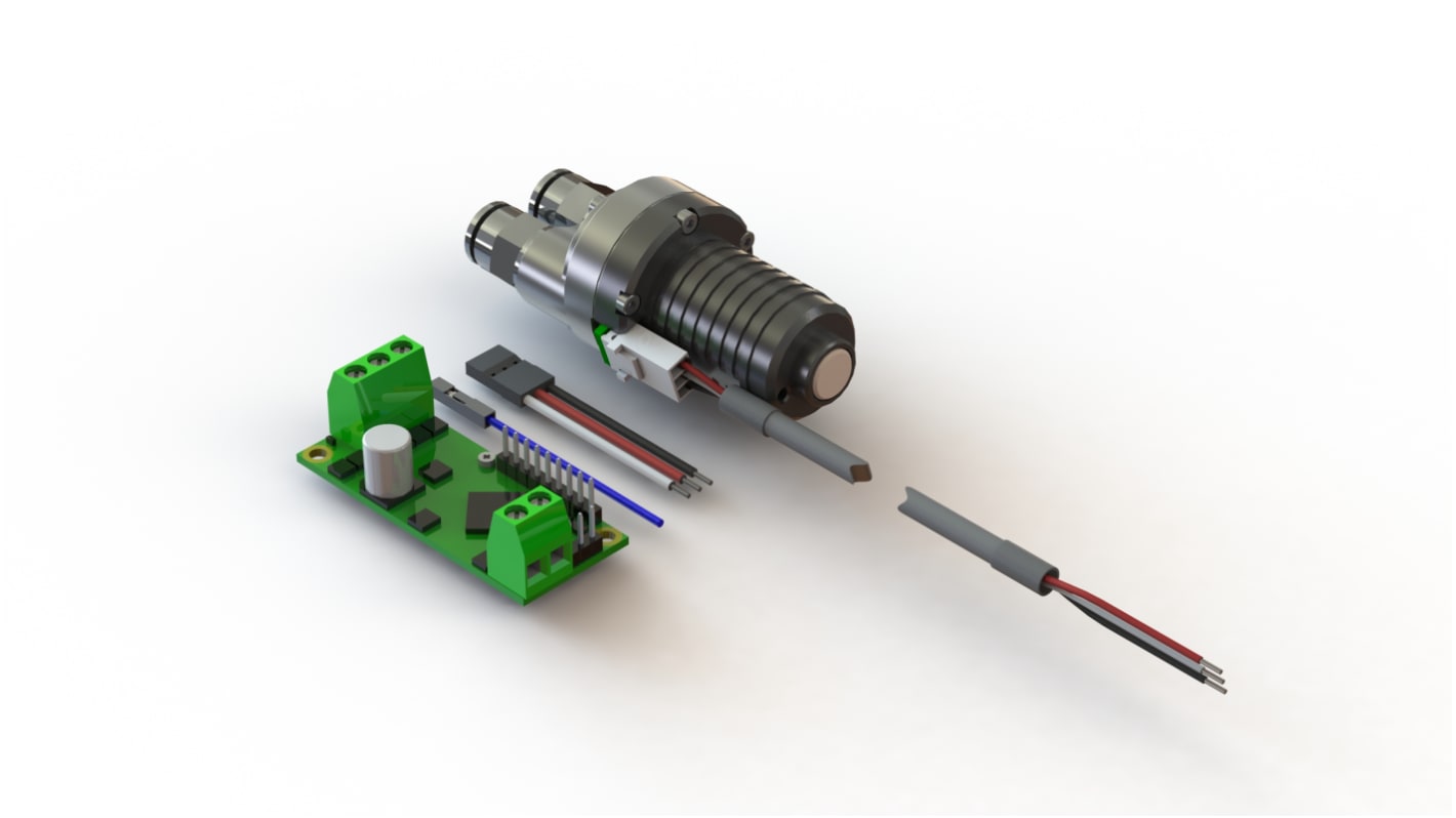 RS PRO 6 → 28V 10bar Direct drive, Seal-less Coupling Micro External Gear Pump Water Pump, 400ml/min