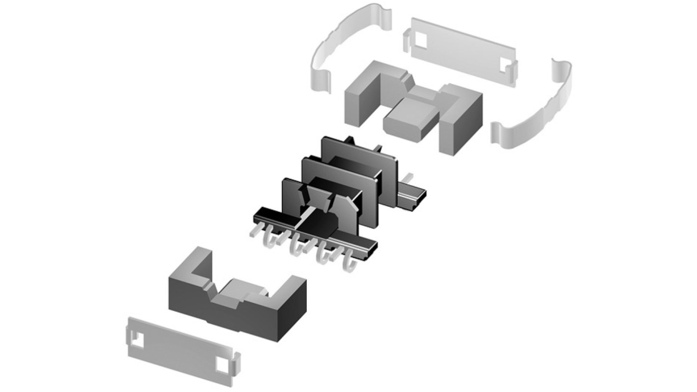 EPCOS Ferritkern, 20 x 6.65 x 10mm N97 DC/DC-Wandler, flache Transformatoren, Netztransformatoren, 1250nH EFD 20/10/7