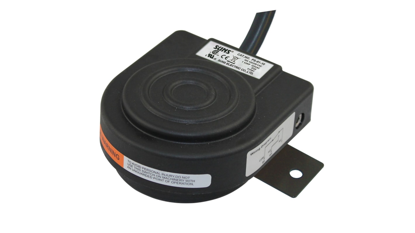 Interruptor de pedal, Contacto SP-CO, IP20, Zinc Presofundido, 10 A, 125V, Funcionamiento Momentáneo