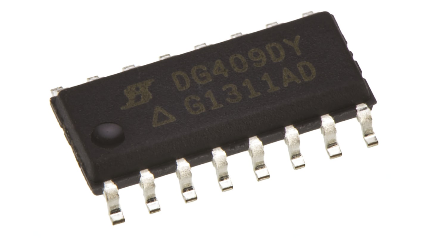 Vishay マルチプレクサ 表面実装 SOIC, 16-Pin, DG409LEDY-GE3