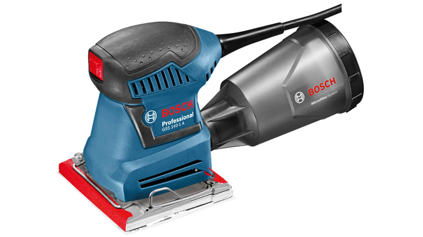 Vibrační bruska GSS 140-1 A 180W obvod 1.6mm 110 x 100mm Svorka, Suchý zip 230V BS 1362, BS 1363 Bosch