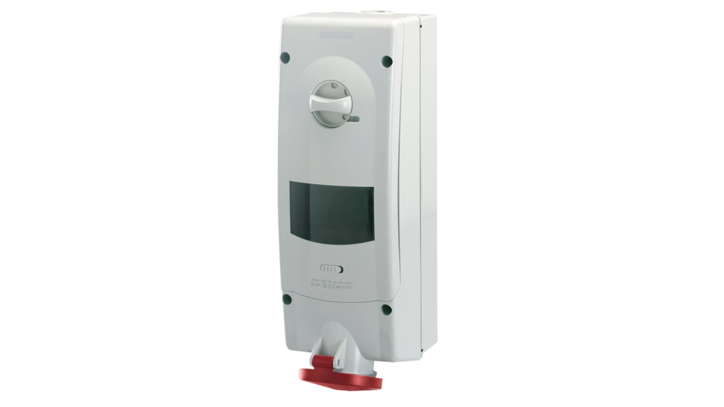 Scame Switchable IP44 Industrial Interlock Socket 3P+E, Earthing Position 6h, 16A, 400 V