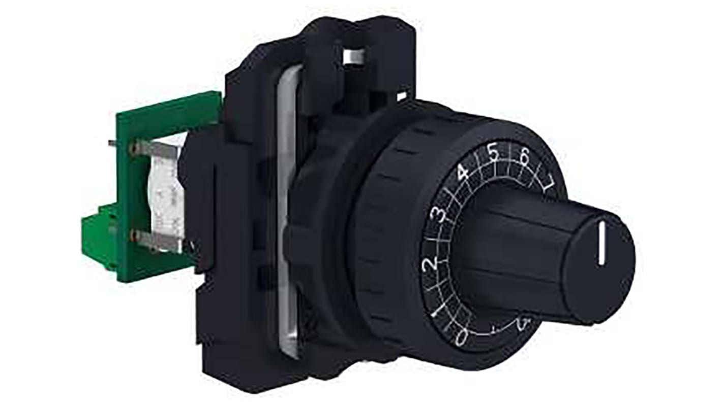 Potentiomètre Rotatif Schneider Electric XB5, 470kΩ max, Ø axe 6 mm, Montage panneau