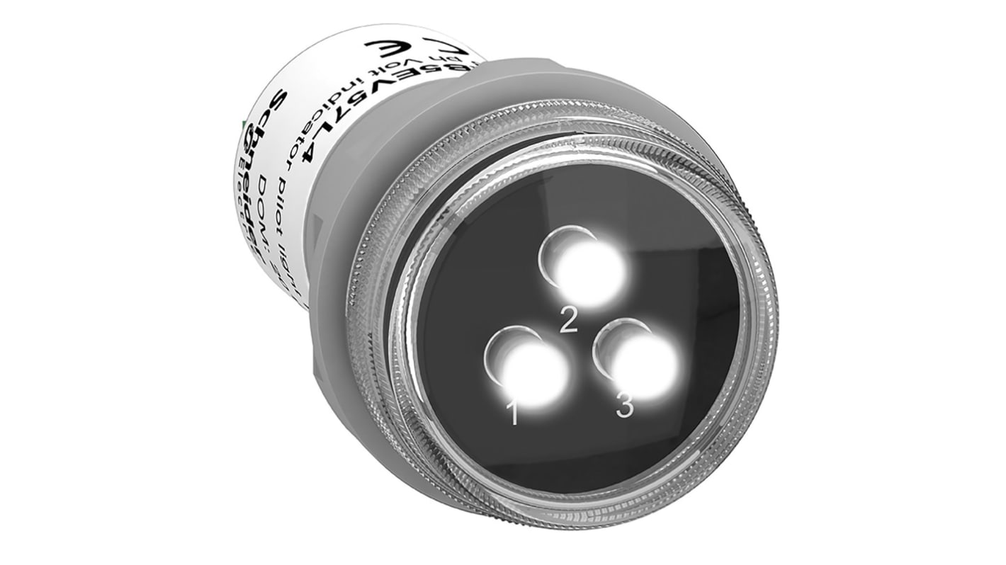 XB5EV57L4 Schneider Electric, Harmony XB5, Panel Mount White LED