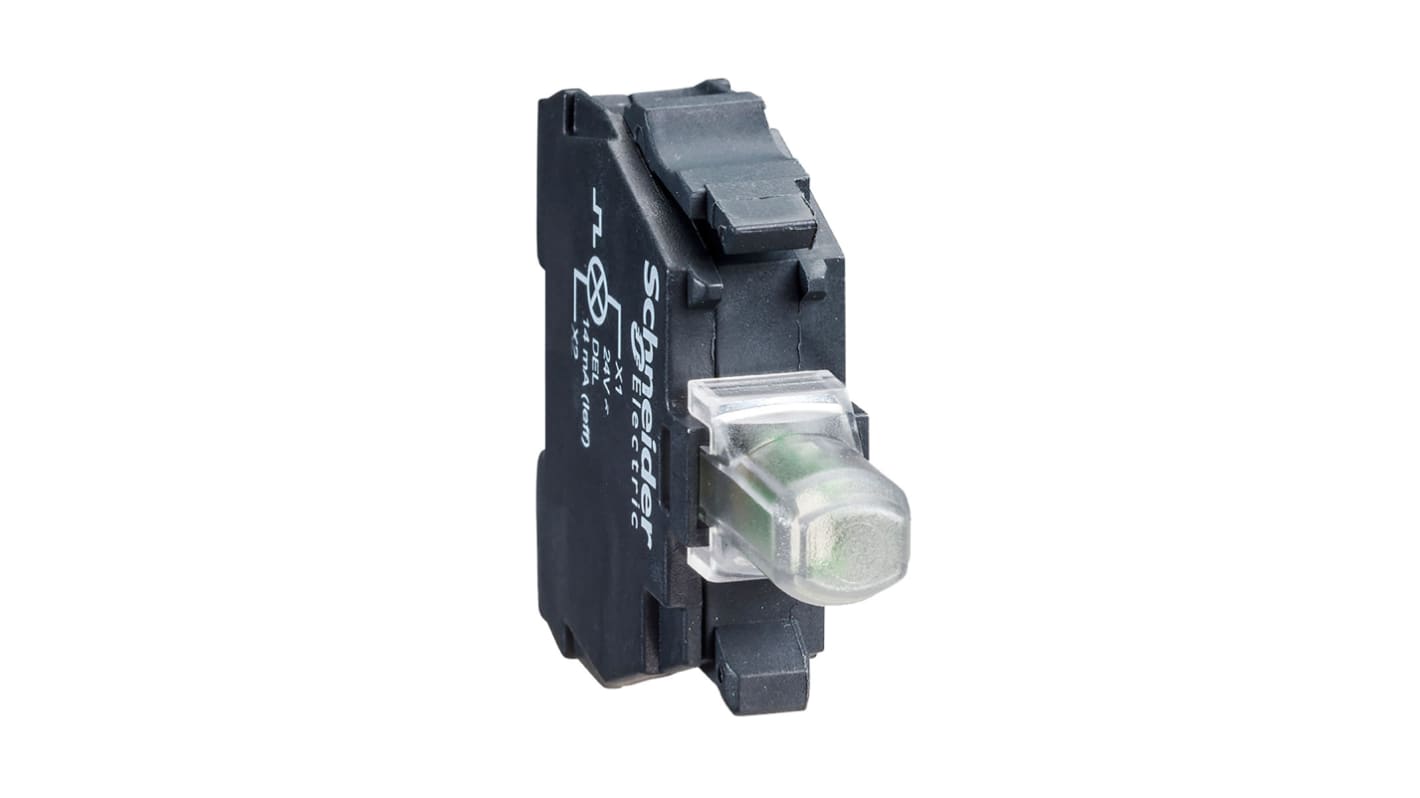 Blocco contatti luminoso Schneider Electric, 24 V, terminali a Vite, LED Giallo