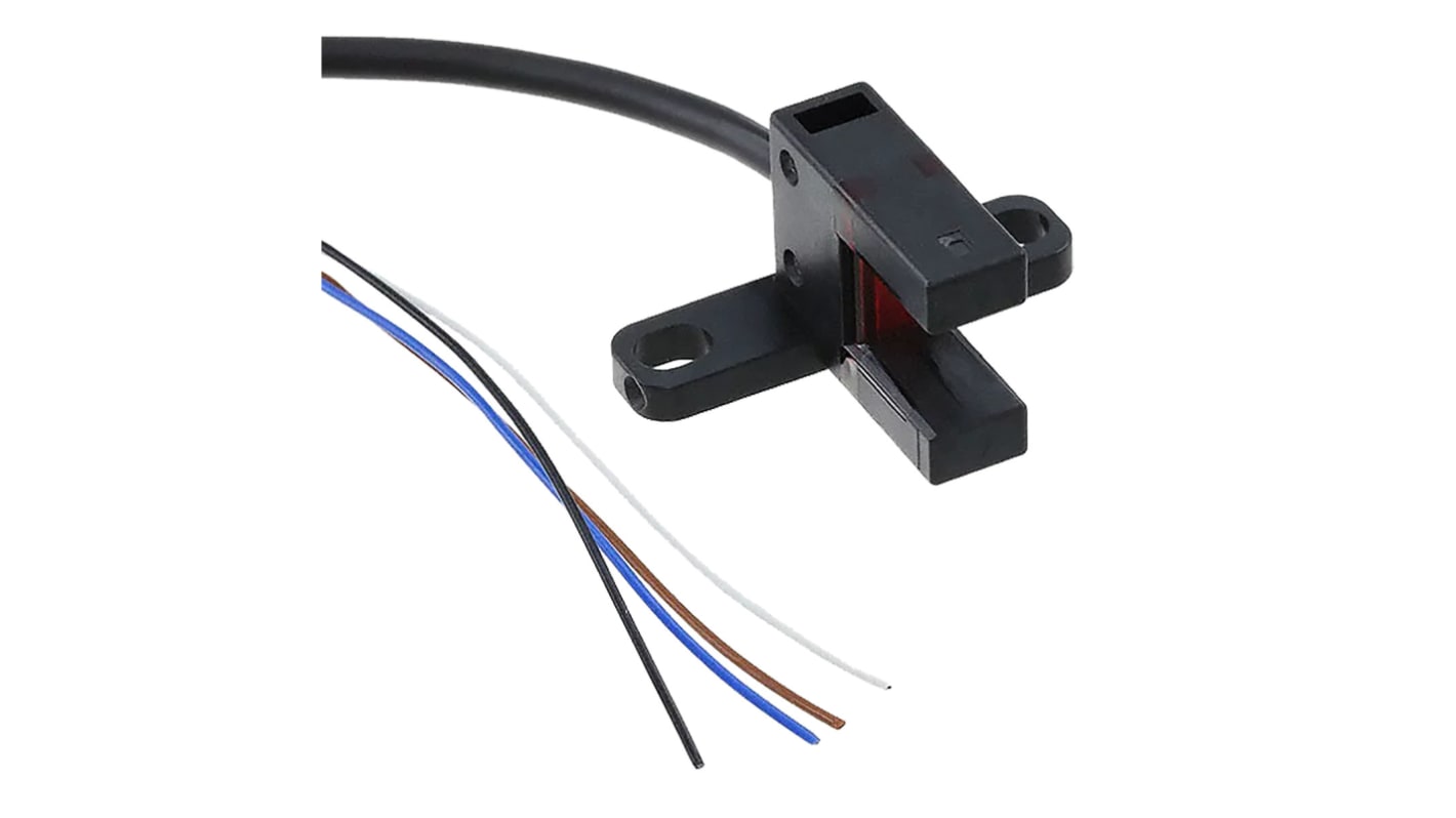 Fotoelektrický snímač, řada: PM-45 6 mm Infračervený rozvětvený Kabel 1 m, výstup: NPN Jednocestný IP64