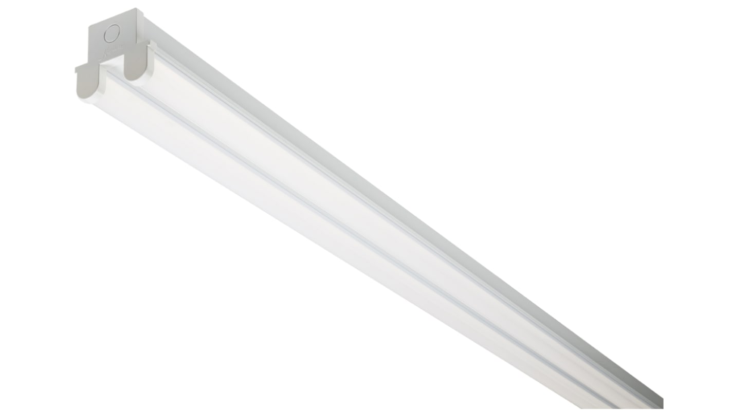 RS PRO 50 W LED Batten Light, 230 V ac Twin Batten, 2 Lamp, 1.53 m Long, IP20