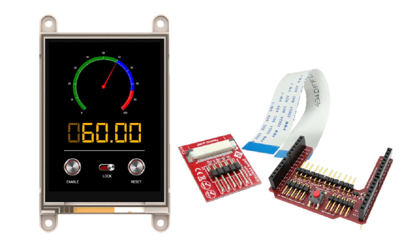 4D Systems gen4, 3.2tommer Arduino-kompatibelt display med Resistiv touchskærm