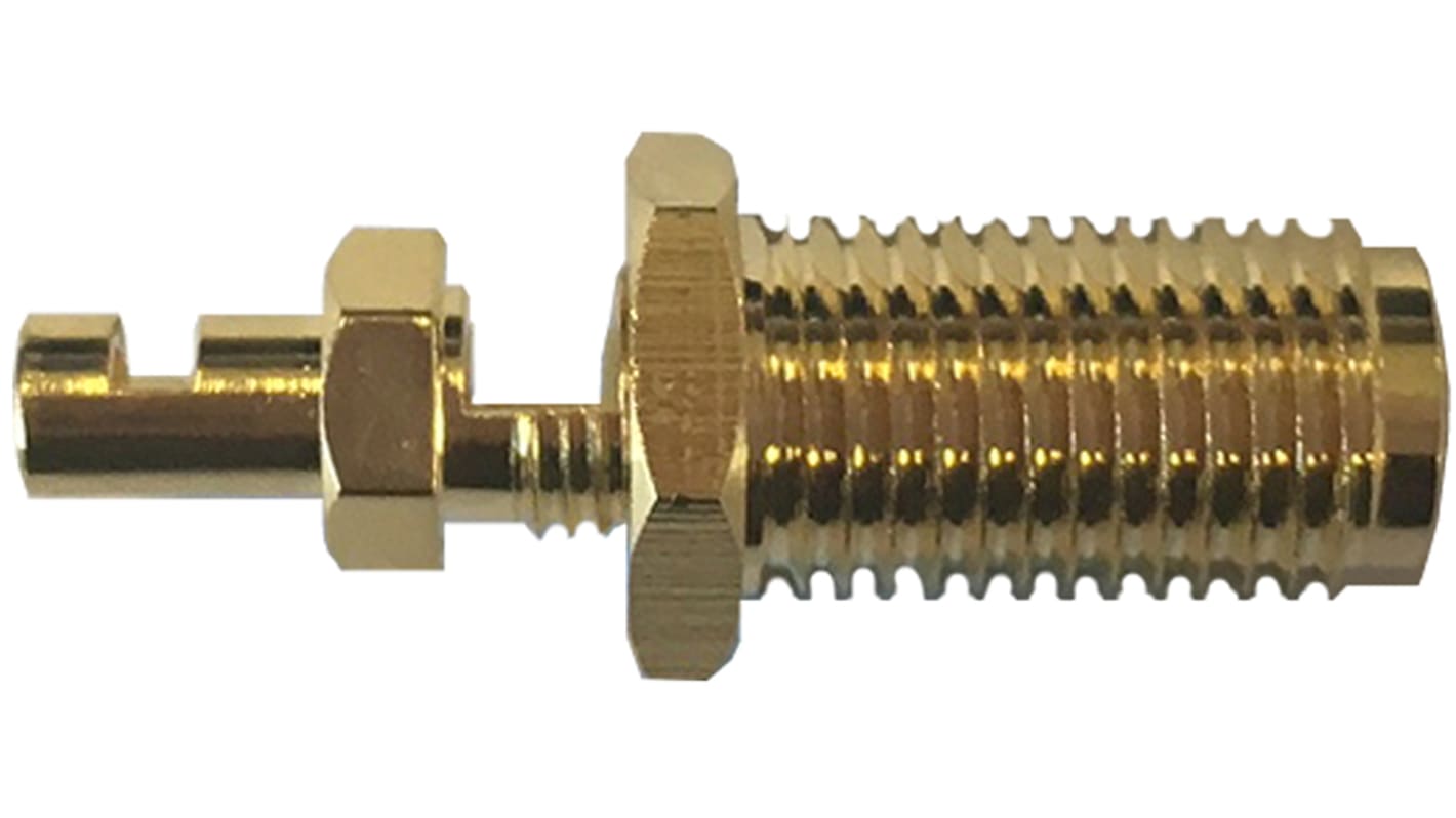 RF Solutions CON Series, jack Panel Mount SMA Connector, 50Ω, Solder Termination, Straight Body