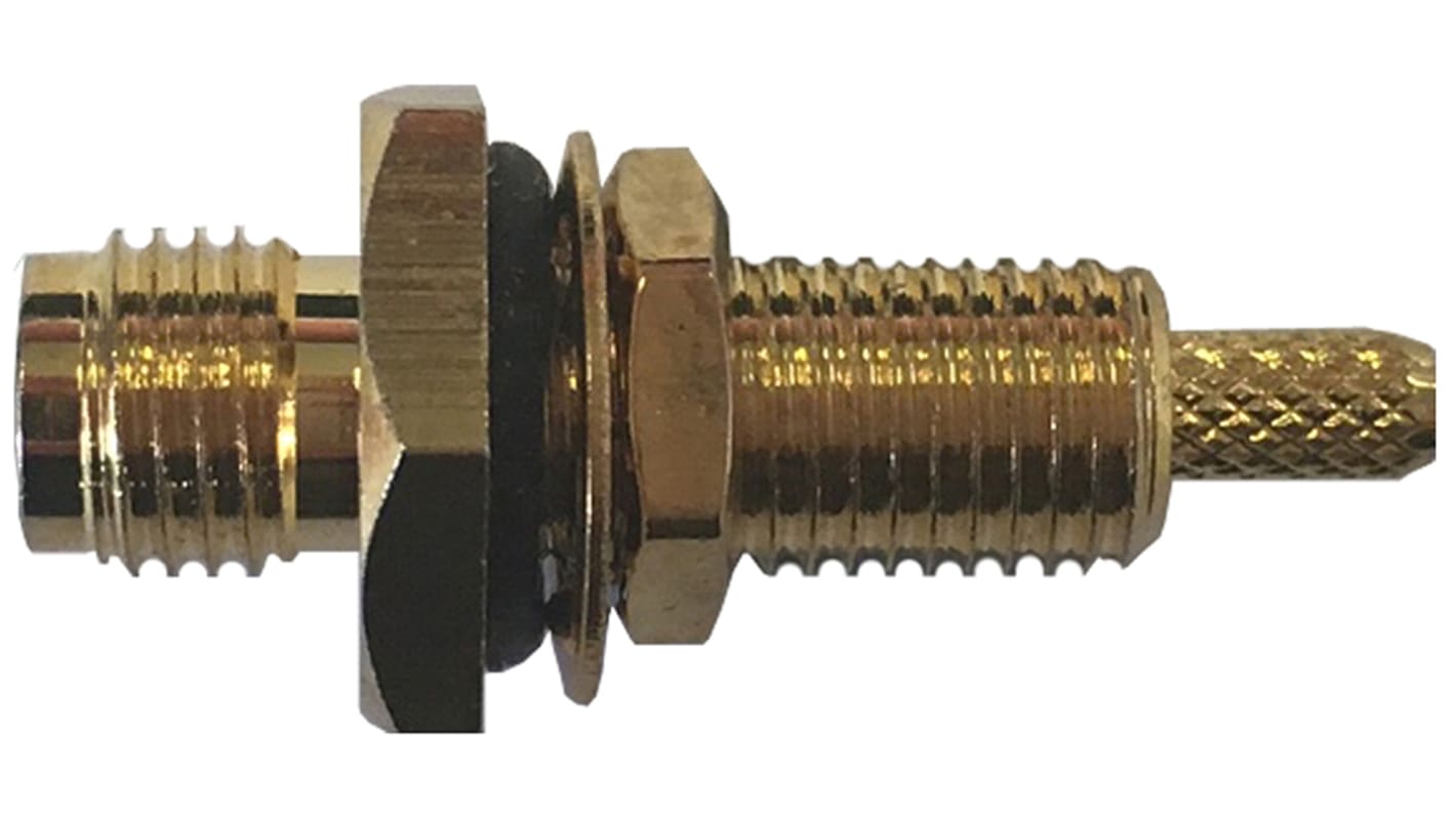 RF Solutions CON Buchse Koaxialsteckverbinder SMA-Steckverbinder, Tafelmontage, Crimp-Anschluss, für RG174-Kabel, 50Ω