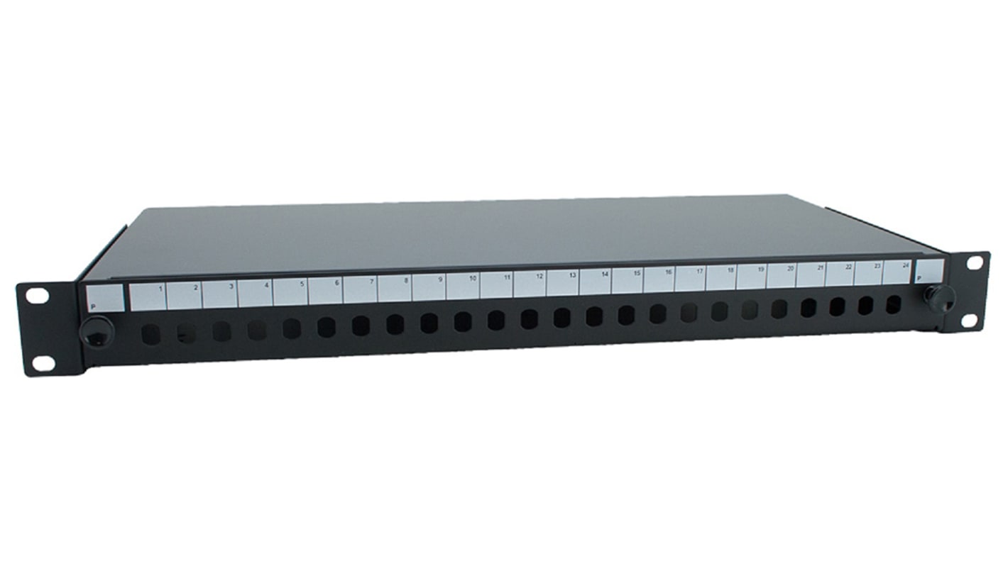 RS PRO 24 Port Fibre Optic Patch Panel, 1U