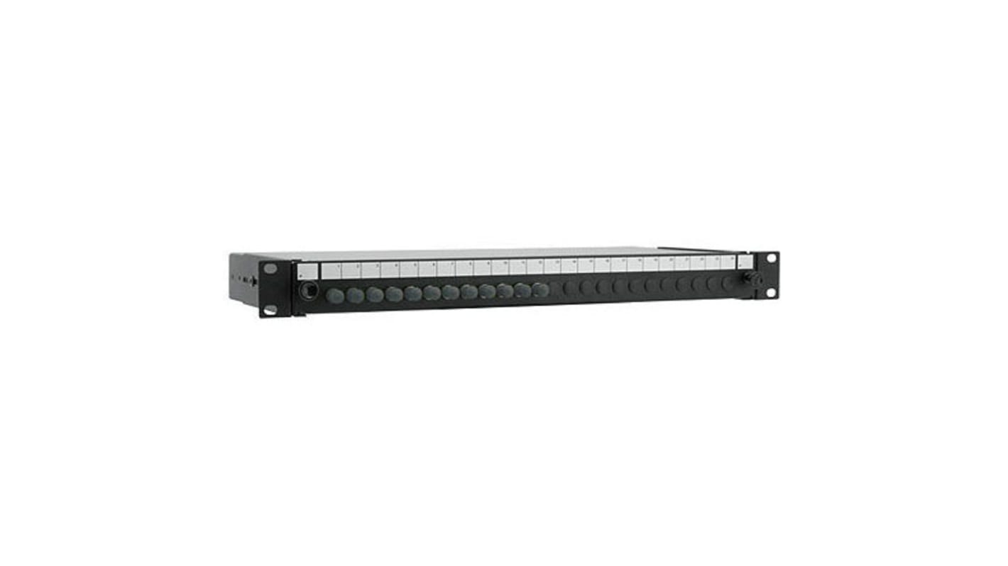 RS PRO 24 Port ST Multimode Fibre Optic Patch Panel With 12 Ports Populated, 1U
