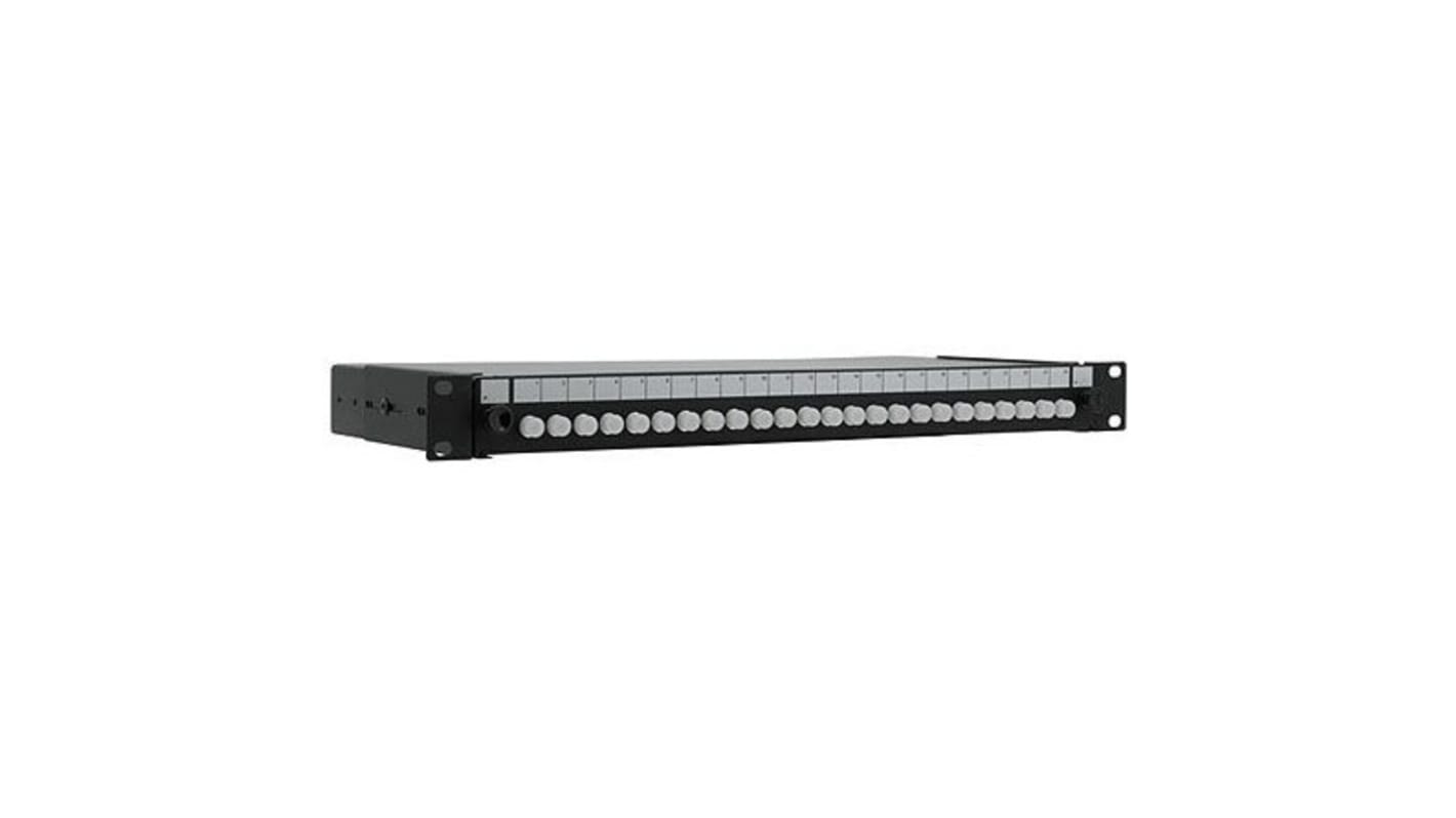 RS PRO 24 Port FC Single Mode Fibre Optic Patch Panel With 24 Ports Populated, 1U